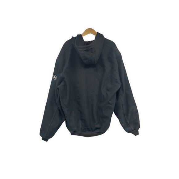 Carhartt Black Canvas Jacket Coat Embroidered John Deere Van Wall Mens L Tall - Picture 6 of 8